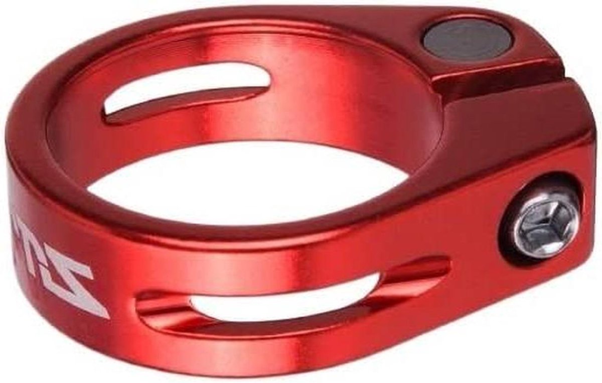 Zadelpenklem Fiets - Zadelklem Aluminium - Fiets Zadel Verstellen - Ultralicht Gewicht - 349 mm - Rood