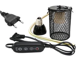 Warmtelamp Kap - Veiligheid Accessoire - Reptielen Verwarmen - Brandveilige Barrière - 11x7x7 cm - Zwart