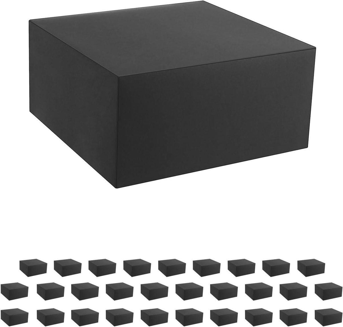 Geschenkdozen met deksels - Verpakking dozen - Feestelijke presentatie - Recyclebaar papier - 30 stuks - Mat zwart