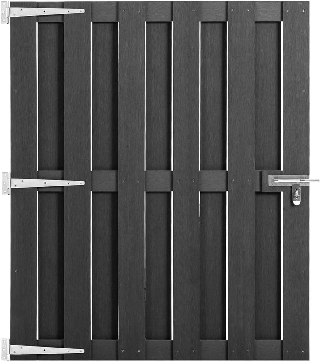 Tuinpoort - Buitenhek - Tuin Afschermen - Duurzaam WPC Materiaal - 100 x 112 cm - Grijs