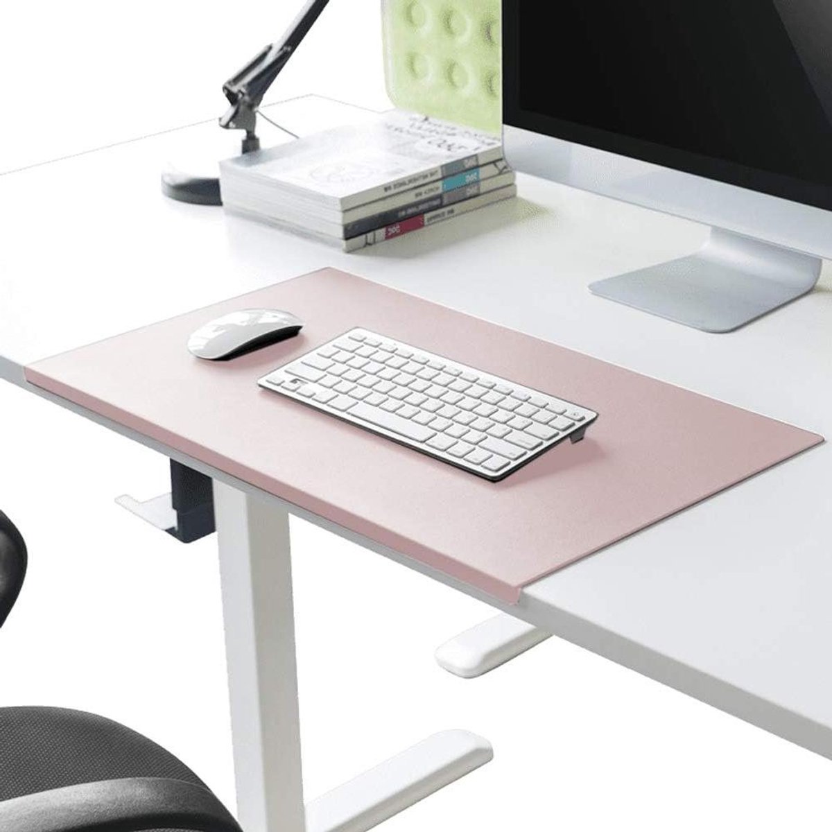 Bureau Pad - Desk Organizer Mat - Bureau Beschermen - Waterdicht Kunstleer - 50 x 90 cm - Roze
