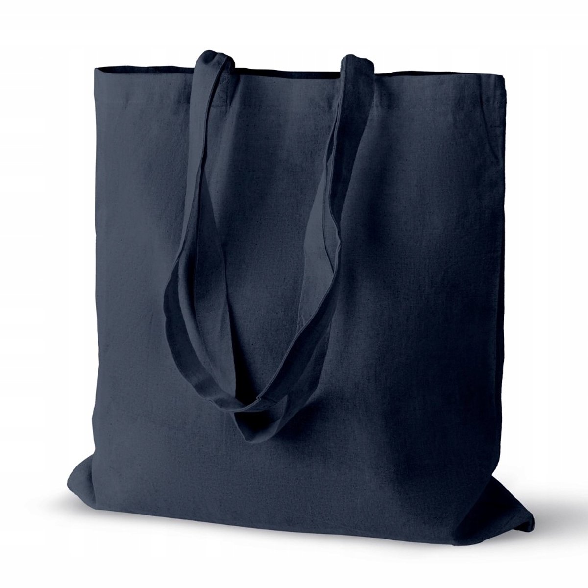 Navy Blauwe Katoenen Boodschappentas 38x42 cm - Duurzaam & Stijlvol