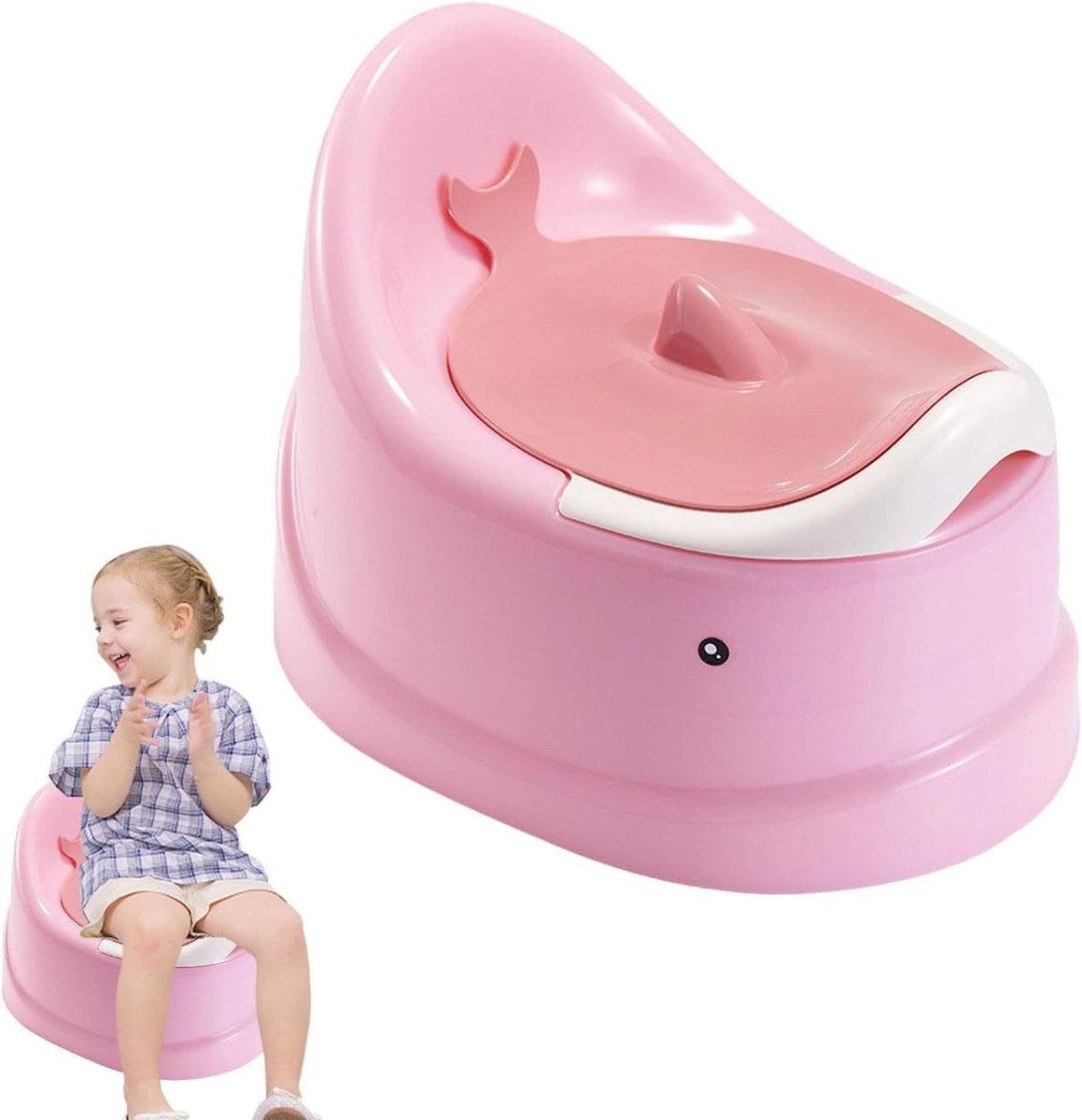 Kinderpotje - Reistoilet - Zindelijkheidstraining - Spatbescherming - 33 x 28.8 cm - Roze