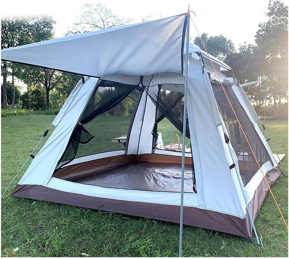 Kampeertent 4 Personen - Koepeltent Lichtgewicht - Buiten Kamperen - Geavanceerde Blackout - Ruim Interieur - Zwart