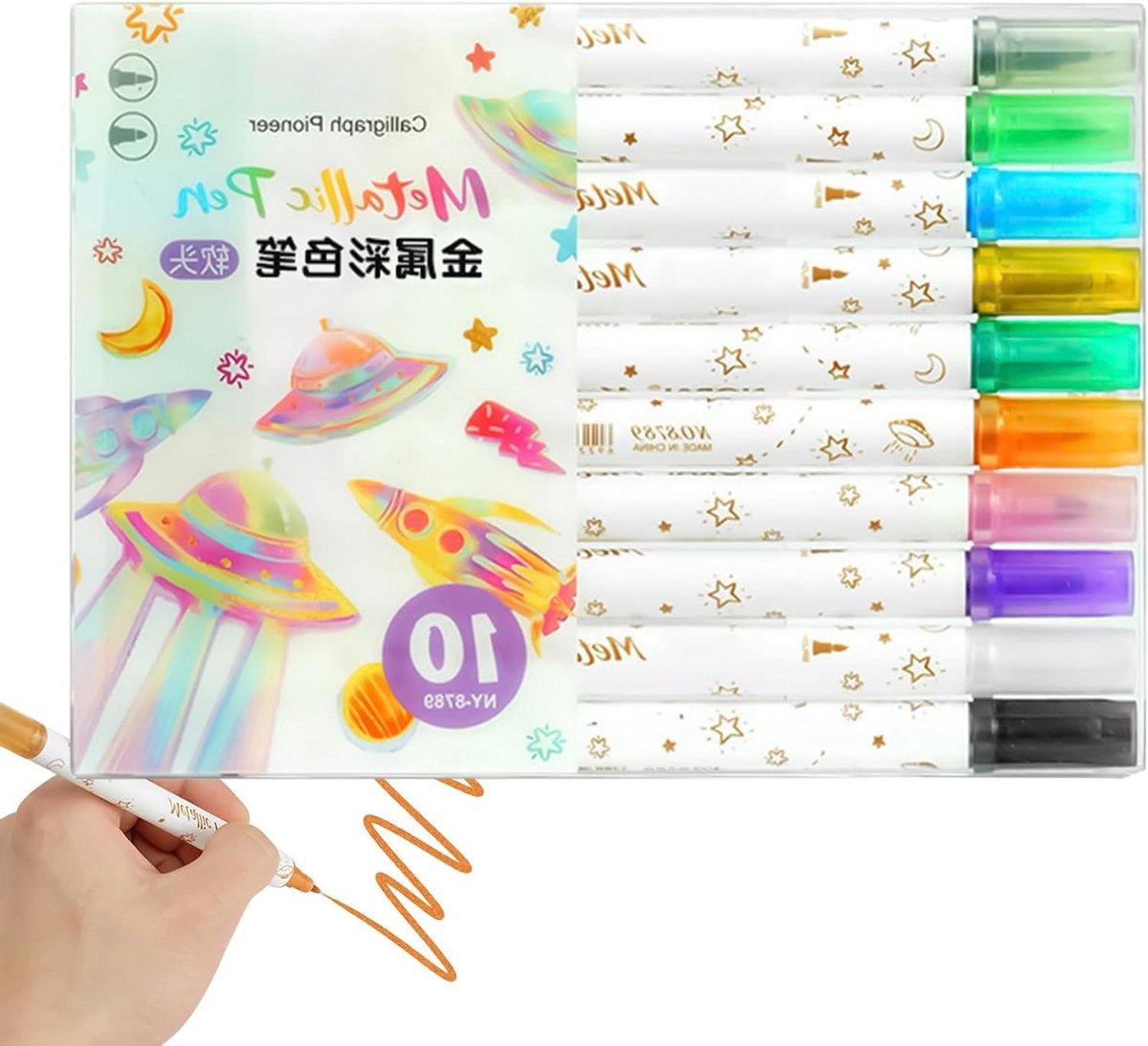 Verfmarkerpennen - Knutselpennen - Decoreren en Schilderen - Sneldrogend en Waterdicht - 10 Stuks - Multicolor