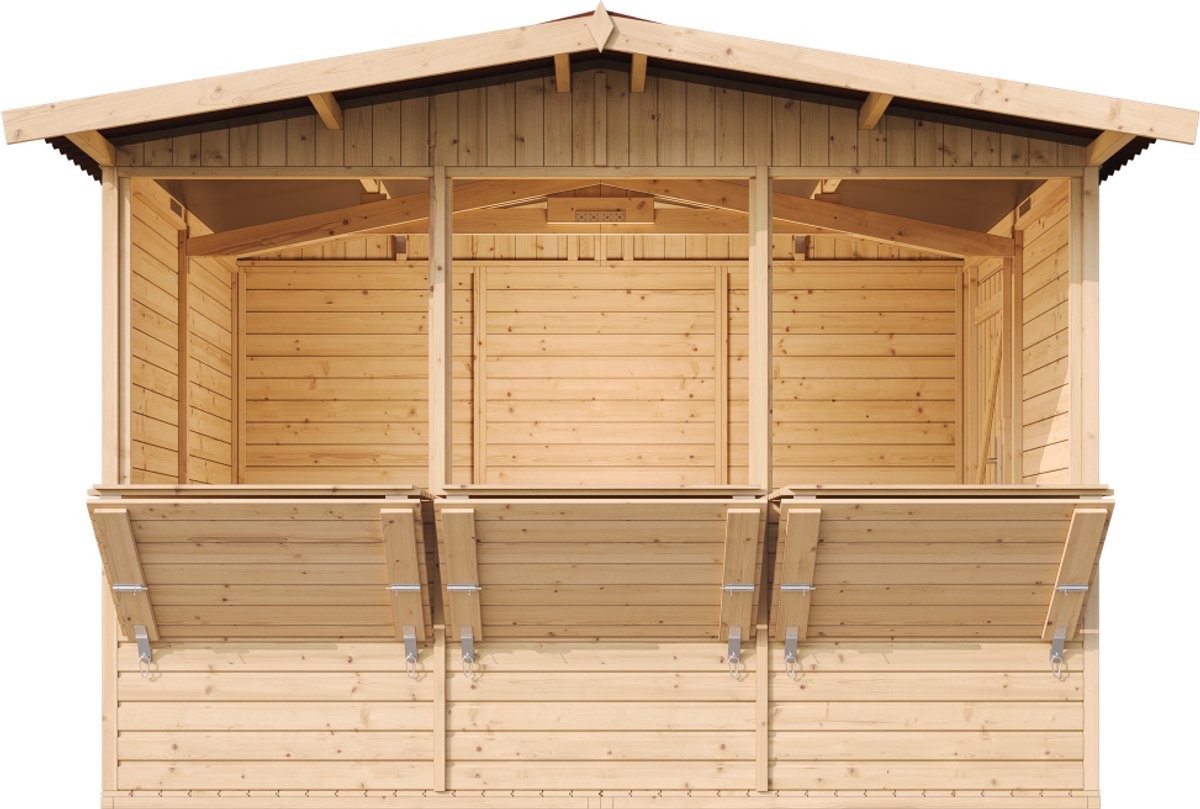 Timbela M150A - Houten marktkraam - 6 m² -263x336xH232 cm