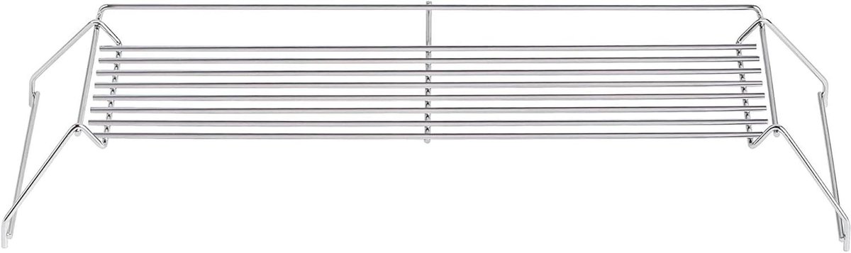 Opwarmrek Groot - Warmhoudrooster - Voedsel Warm Houden - Vrijstaand Roestvrij Staal - 55 x 169 cm - Zilver