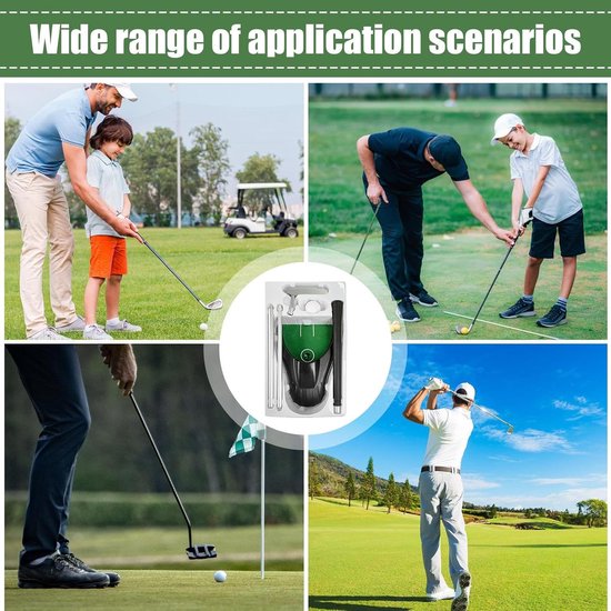 Golf Putting Trainer - Putting Machine - Consistente Training - Automatische Terugkeerfunctie - 35.5 cm Lengte - Zilver van GOLF — afbeelding 3