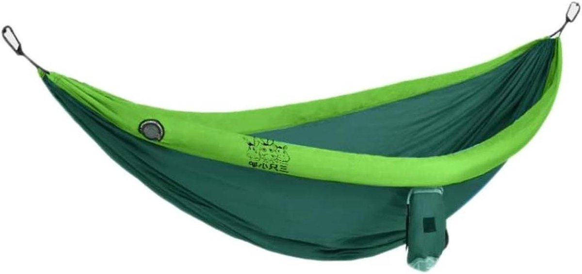 Opblaasbare hangmat - Buitenschommel relax - Ontspannen buiten - Anti-rollover ontwerp - 270x140cm - Groen