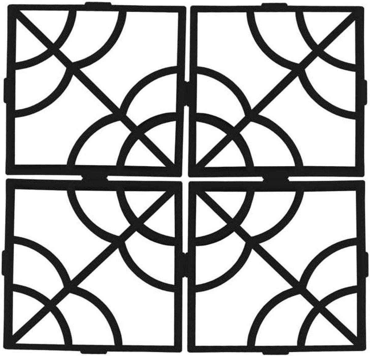 Bestratingsmal Tuin - Betonmal Pad - Tuin Decoratie - Herbruikbaar Ontwerp - 40x40cm - Zwart
