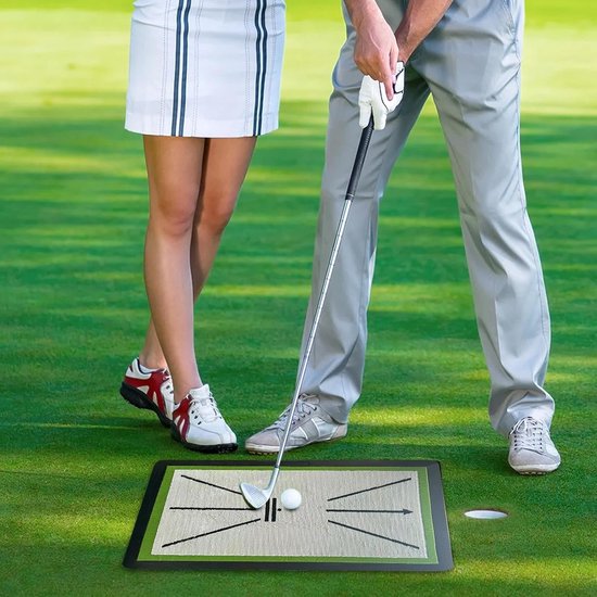 Golf Schommelmat - Trainingsmat Golf - Swing Analyseren - Directe Feedback - 33 x 4 cm - Groen — afbeelding 4