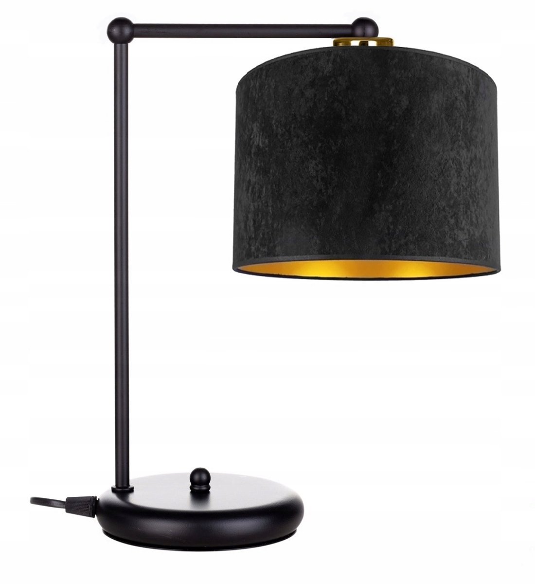 Nachtlampje Velvet Zwart Goud E27 - Stijlvol Design