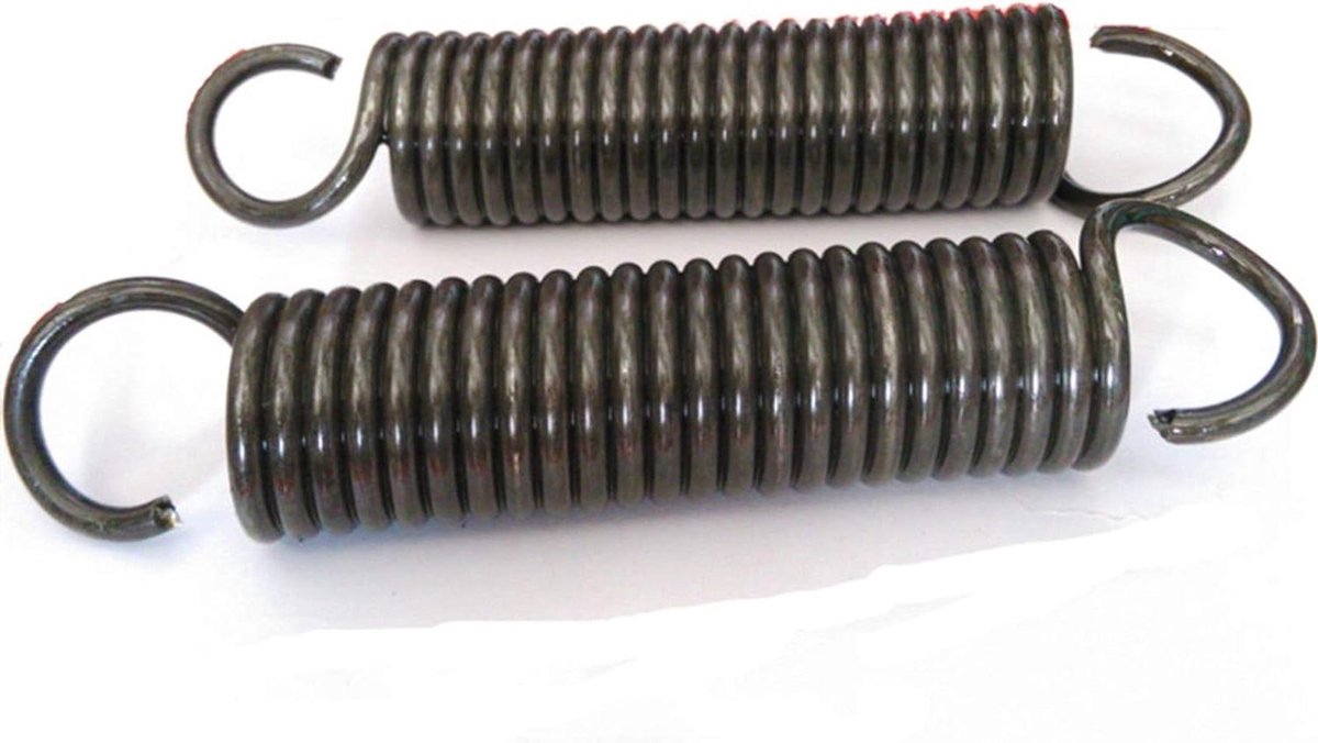 Compressieveer Zwart - Verlengingsveer Spanning - Apparatuur Reparatie - Corrosiebestendig Verzinkt - 300mm Lengte - Zwart