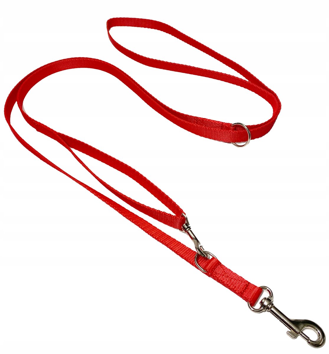 Verstelbare Hondenriem 135-250 cm, 16 mm Breed, Rood