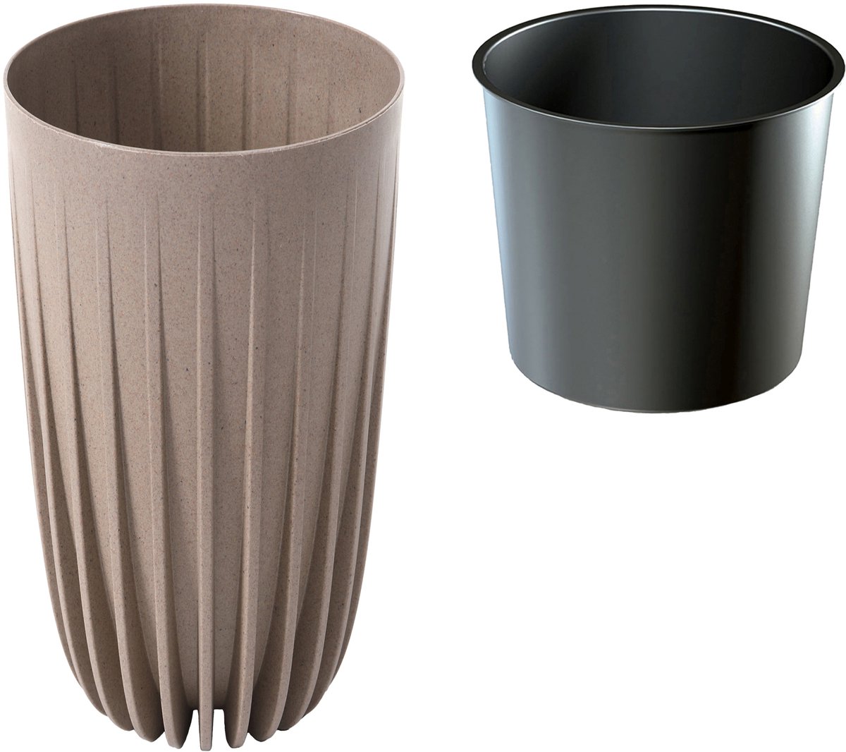 Lamela Mira Hoge Pot Koffie Latte 42cm met Inzet - Duurzaam & Stijlvol