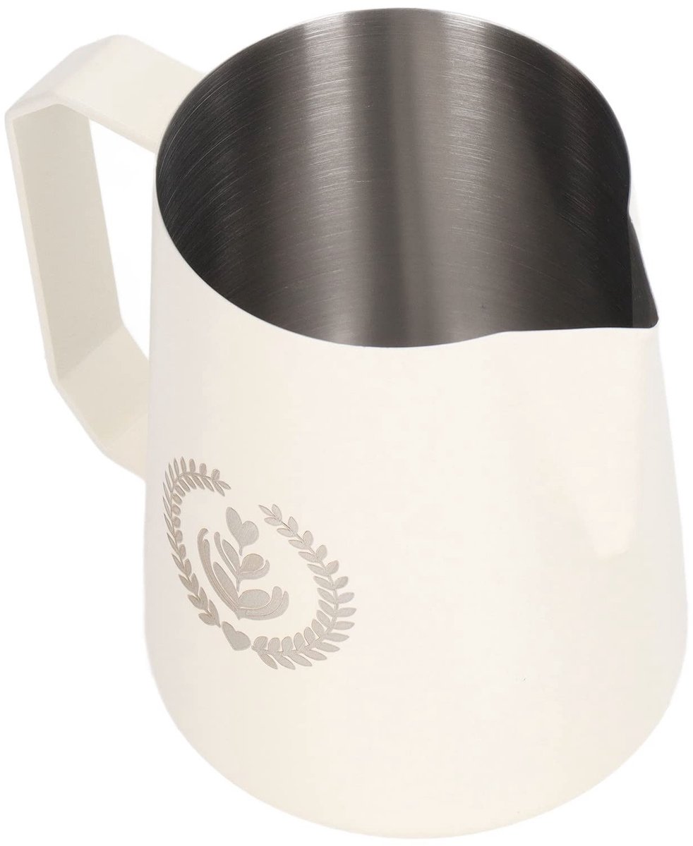 ZEYNOMAX- Melkopschuimkan 450 Ml - Roestvrij Staal - Drupless Pouring Design - Compact Formaat - Ideaal voor Latte Art - Duurzaam Materiaal - Koffiekannetje