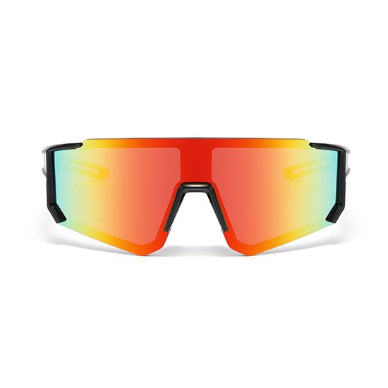 Zonnebril - Fiets - Sport - Festival bril - Rave - Voor kinderen - Semi randloos - Met zwarte pootjes - Multicolor spiegelglas — afbeelding 2