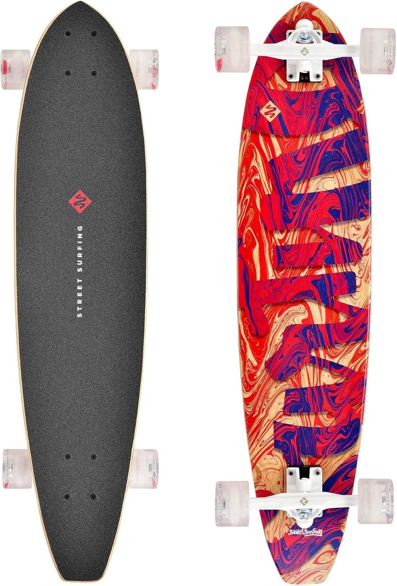 Longboard Kicktail Streetboard Cruiser Stadstransport 92 cm lengte 91.44 cm Streaming