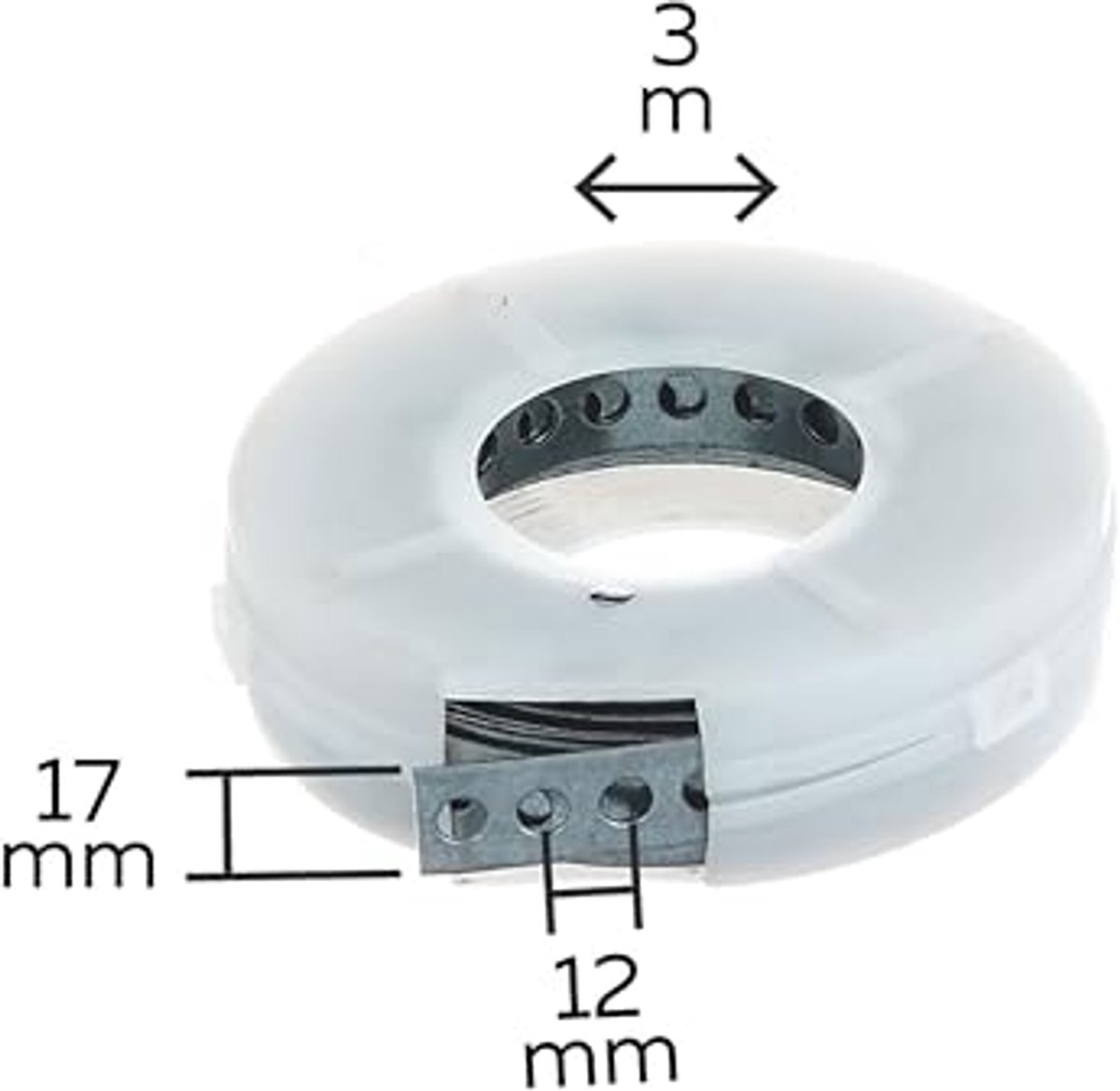 Gatenband Staal - Verbindingsband - Houtverbindingen Maken - Sendzimir Verzinkt - 3 Meter Lengte - Zilverkleurig