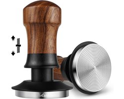 Espressotamper 54mm - Koffie tamper - Bereid Espresso - Constante druk veer - 54mm - Walnoot