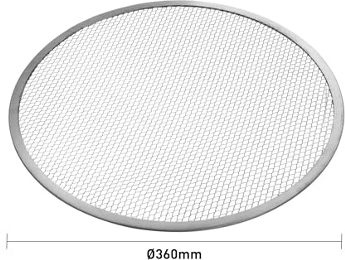 Pizzaplaat - Pizzarooster Bakplaat - Pizza Bakken - Gelijkmatige Hitte - 50.8 cm Diameter - Aluminium