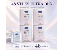 ultra dunne condooms 48 stuks – natuurlijk gevoel – condooms extra dun – condooms met glijmiddel – 52 mm – FiTONE