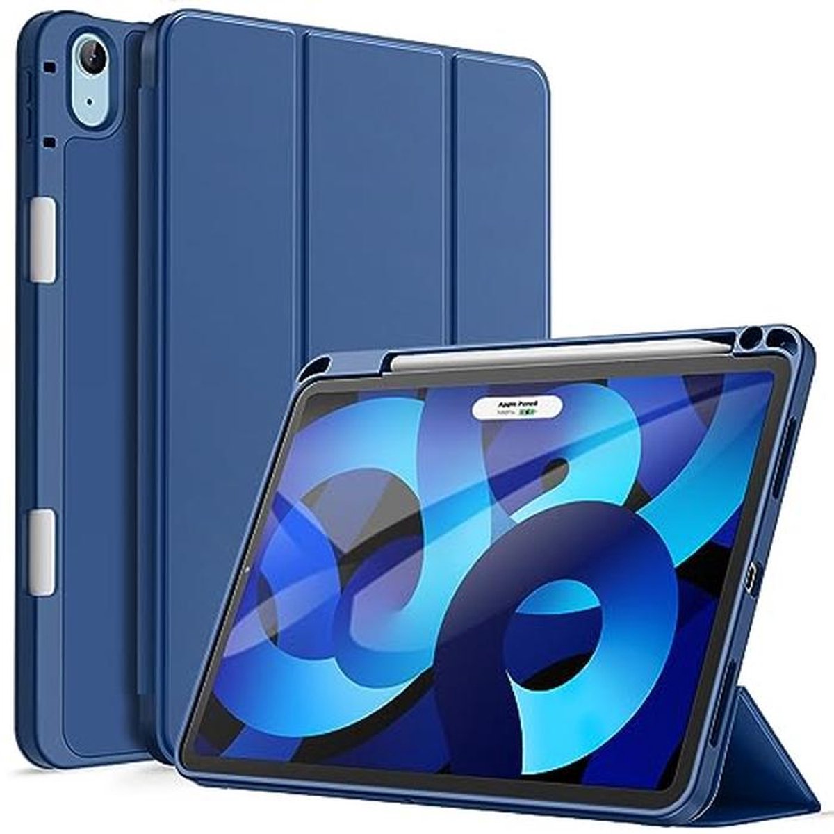 Tablet Hoes - Beschermhoes Cover - Apparaat Beschermen - Ingebouwde Potloodhouder - 11 Inch - Marineblauw