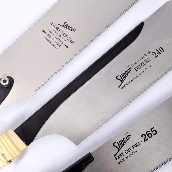 Set van 3 Traditionele Japanse Zagen 240mm voor Houtbewerking van Saegemans — afbeelding 3