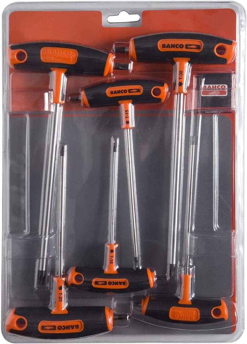 Torx Sleutelset - Inbussleutel Set - Klus Klussen - Ergonomische Handgreep - 6 Delig - Zwart Zilver Oranje