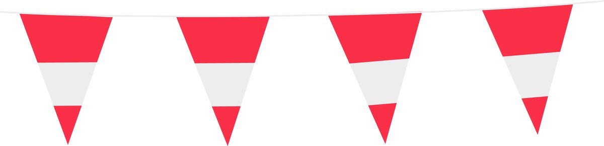 Oostenrijk Vlaggenlijn PVC - 360 Meter - Bulkverpakking 36 stuks - Grootverbruik - Oostenrijkse Vlaggetjes 20x30 cm - Weerbestendige Feestversiering