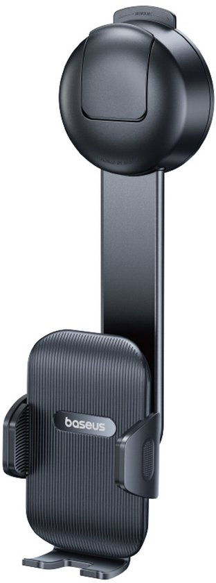 Baseus PrimeTrip Houder Auto Dashboard met Zuignap - Telefoonhouder Auto - 360° Draaibaar - Compact formaat - Inklapbaar - Universeel - Zwart