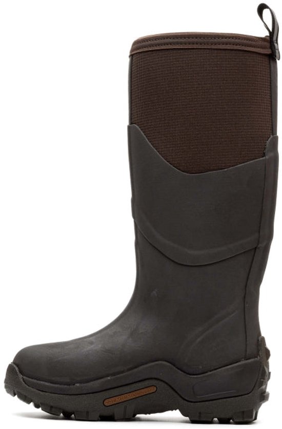 Bruine Muck Boot Muckmaster laars, zijaanzicht.