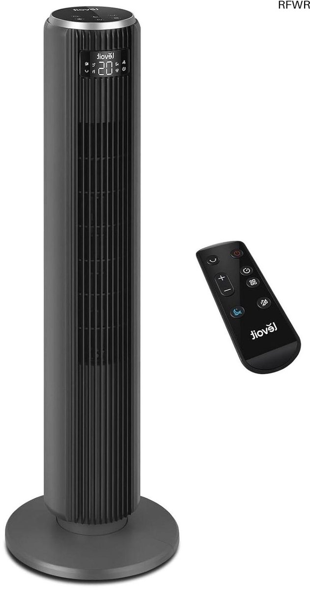 Torenventilator - Stille Ventilator - Kamertemperatuur Regelen - Intelligente Sensor - 92 cm - Grijs