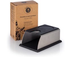 Tamper Station - Koffie Aandrukker - Espresso Bereiden - Hygiënisch Werken - 14 x 7/9 cm - Zwart