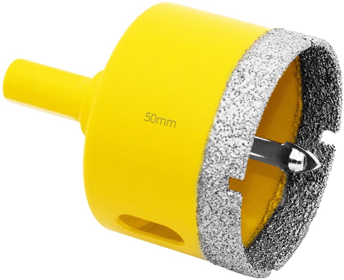 Diamantboor - Gatenzaag - Precisie boren - Vacuüm gelaste coating - 50 mm - Zilver