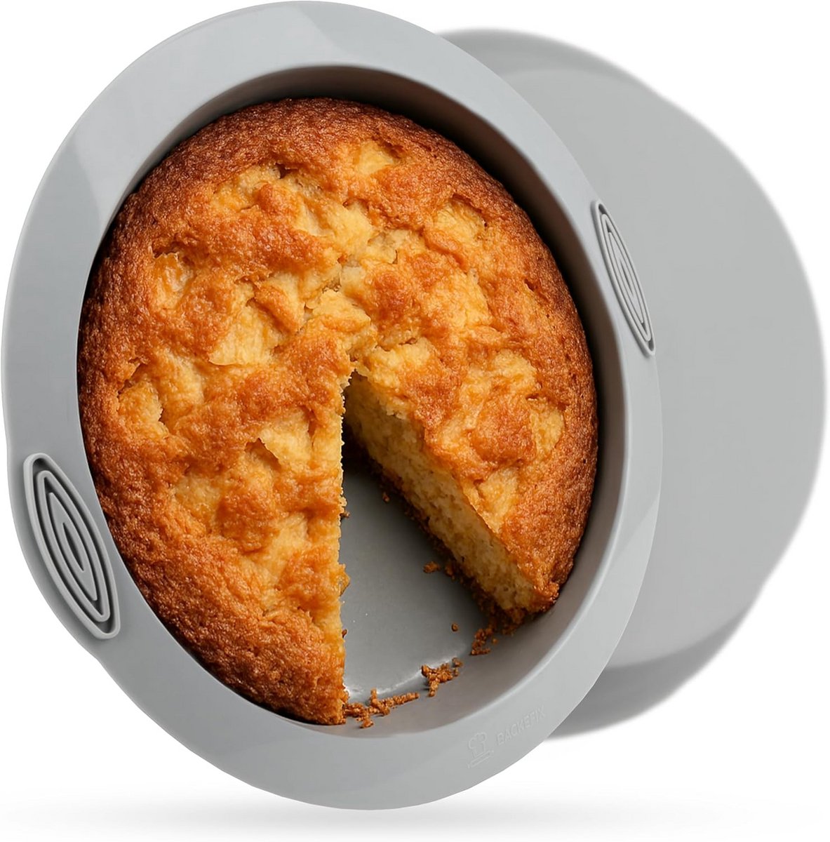 Ronde Bakvorm - Taartvorm Siliconen - Gezond Bakken - Anti-aanbak Oppervlak - 20 cm Diameter - Grijs