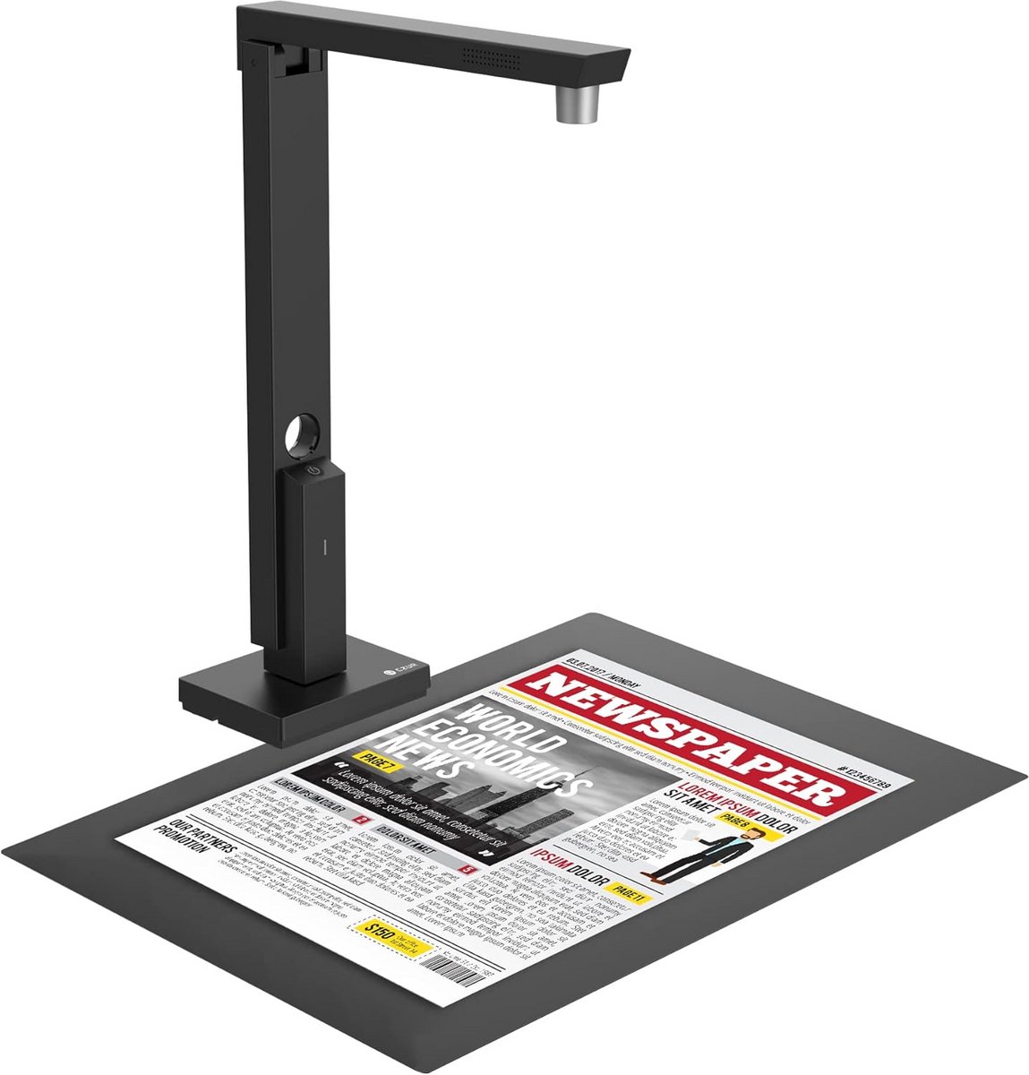Document Scanner - Document Camera - Snelle Documenten Scannen - Plug and Play - A4 Formaat - Zwart