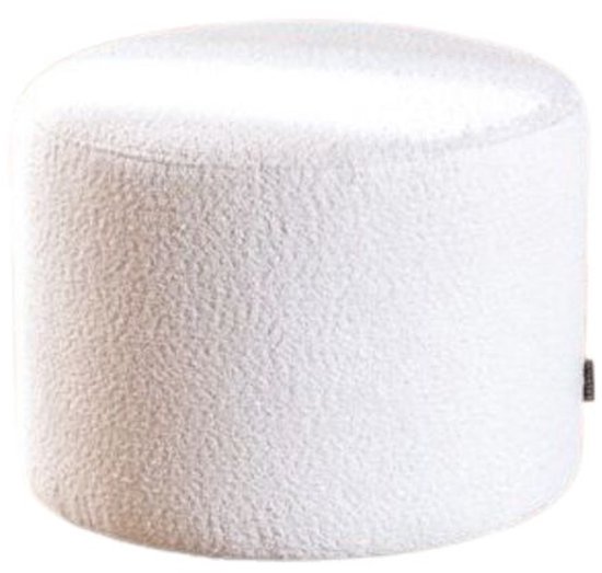 Bronx71® Bouclé poef Nora wit