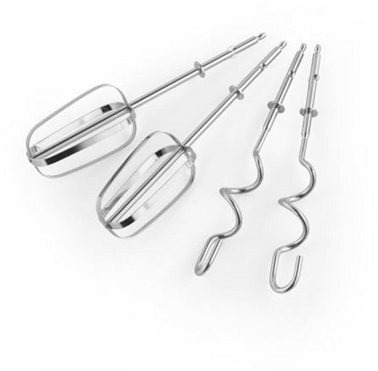 Handmixer met Opbergbasis - Elektrische Mixer - Bakken en Mixen - Inclusief Gardes en Deeghaken - 300 Watt Vermogen - Zilverkleurig — afbeelding 5
