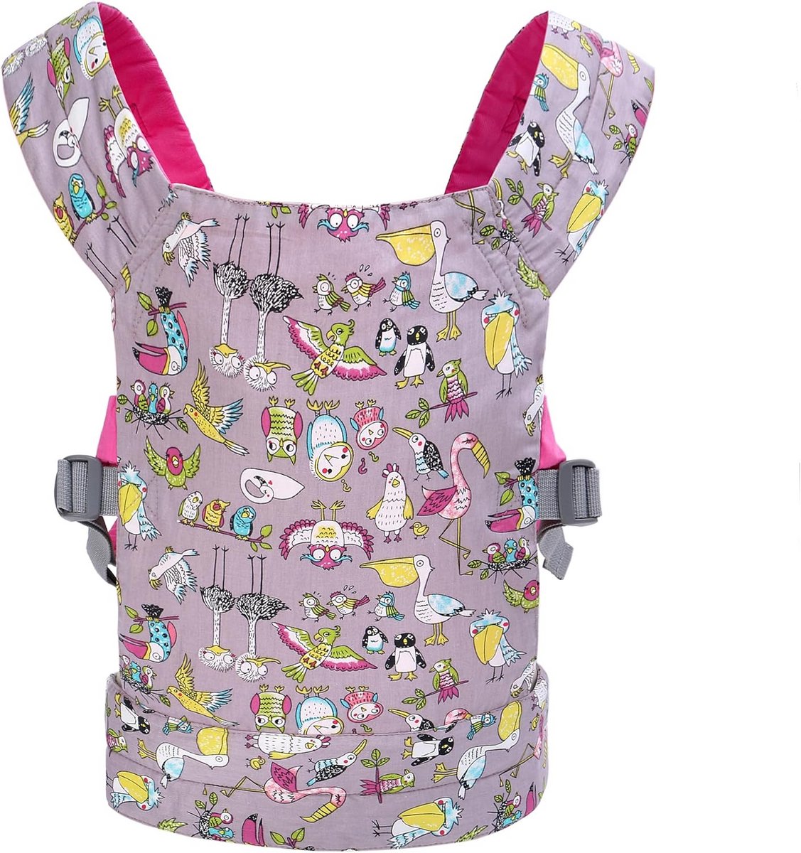 Poppendrager - Draagzak poppen - Rollenspel - Verstelbare banden - 30 x 19 cm - Uil