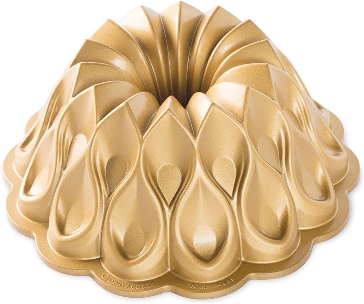 Bakvorm - Taartvorm Kroon - Lekkere Cakes Bakken - Exclusieve Goudtint - 10 x 26 x 10 cm - Goud