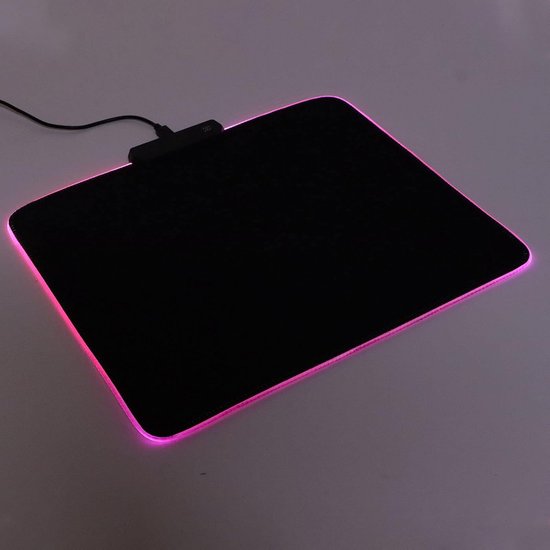 RGB Muismat - Verlichte Mat - Gaming Setup - 12 Lichtstanden - 30x25cm - Zwart — afbeelding 4