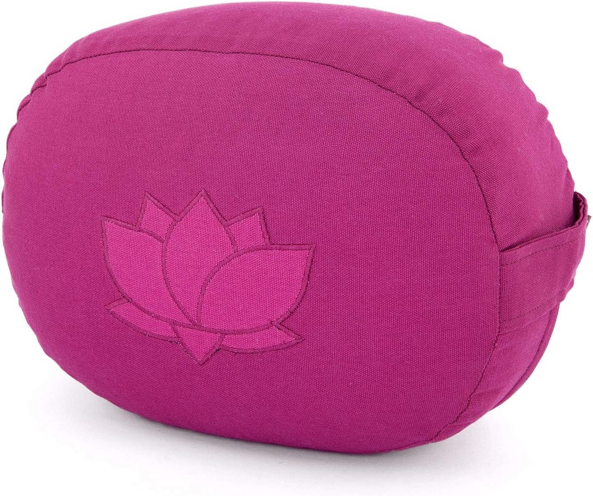 Meditatiekussen Ovaal - Zenkussen Yogakussen - Ontspannen Zitten - Biologisch Katoen Lotus - 29 x 15 x 15 cm - Turquoise