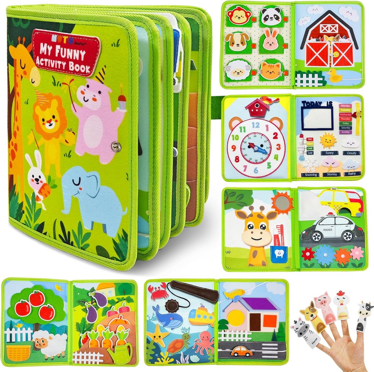 Leuk Leerboek - Activiteitenboek Peuters - Ontwikkeling Stimuleren - 22 In 1 Ontdekking - 20x24 cm - Multicolor