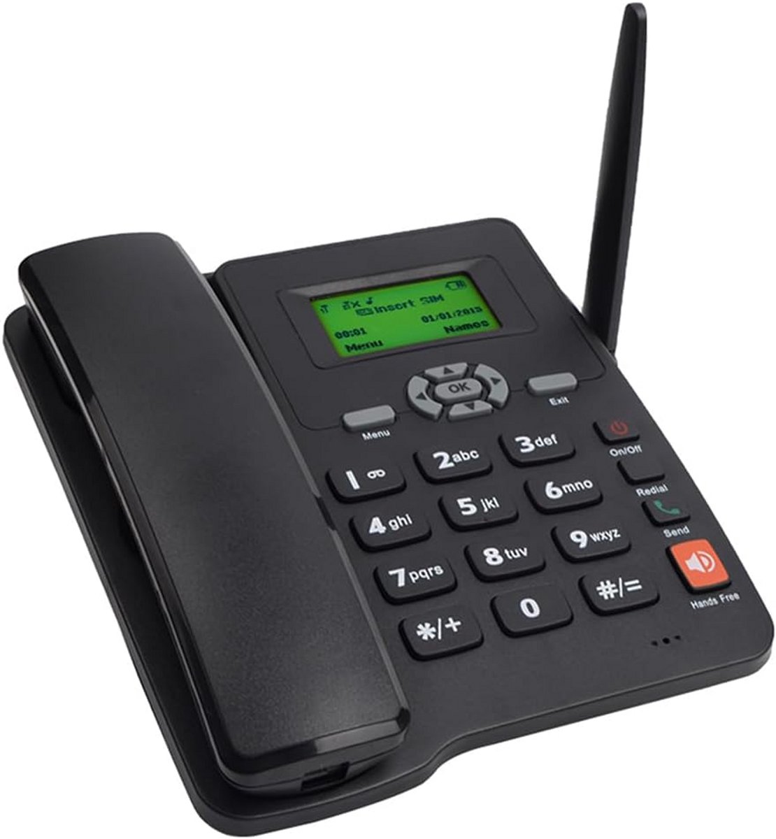 Draadloze Vaste Telefoon - Desktop GSM - Thuis Bellen - Met Radio Wekker - 25 x 20 x 7 cm