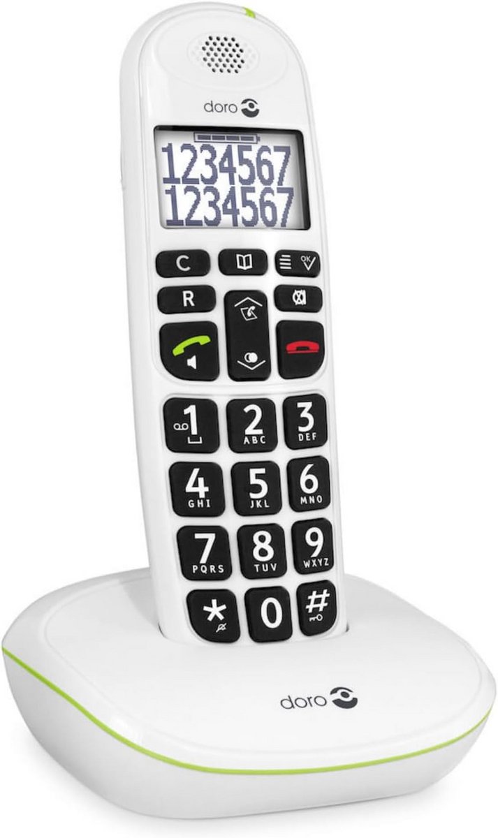Draadloze Telefoon - Vaste Lijn - Makkelijk Bellen - Extra Hoog Volume - 30 dB - Wit