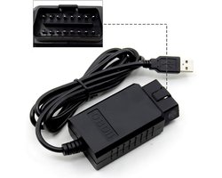 Diagnose Kabel - OBD2 Scanner - Auto Uitlezen - PC Gebaseerd - 50 cm - Zwart