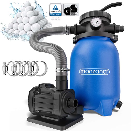 Foto: Monzana zandfilterpomp 5000 l u voor zwembaden tot 15 000 l