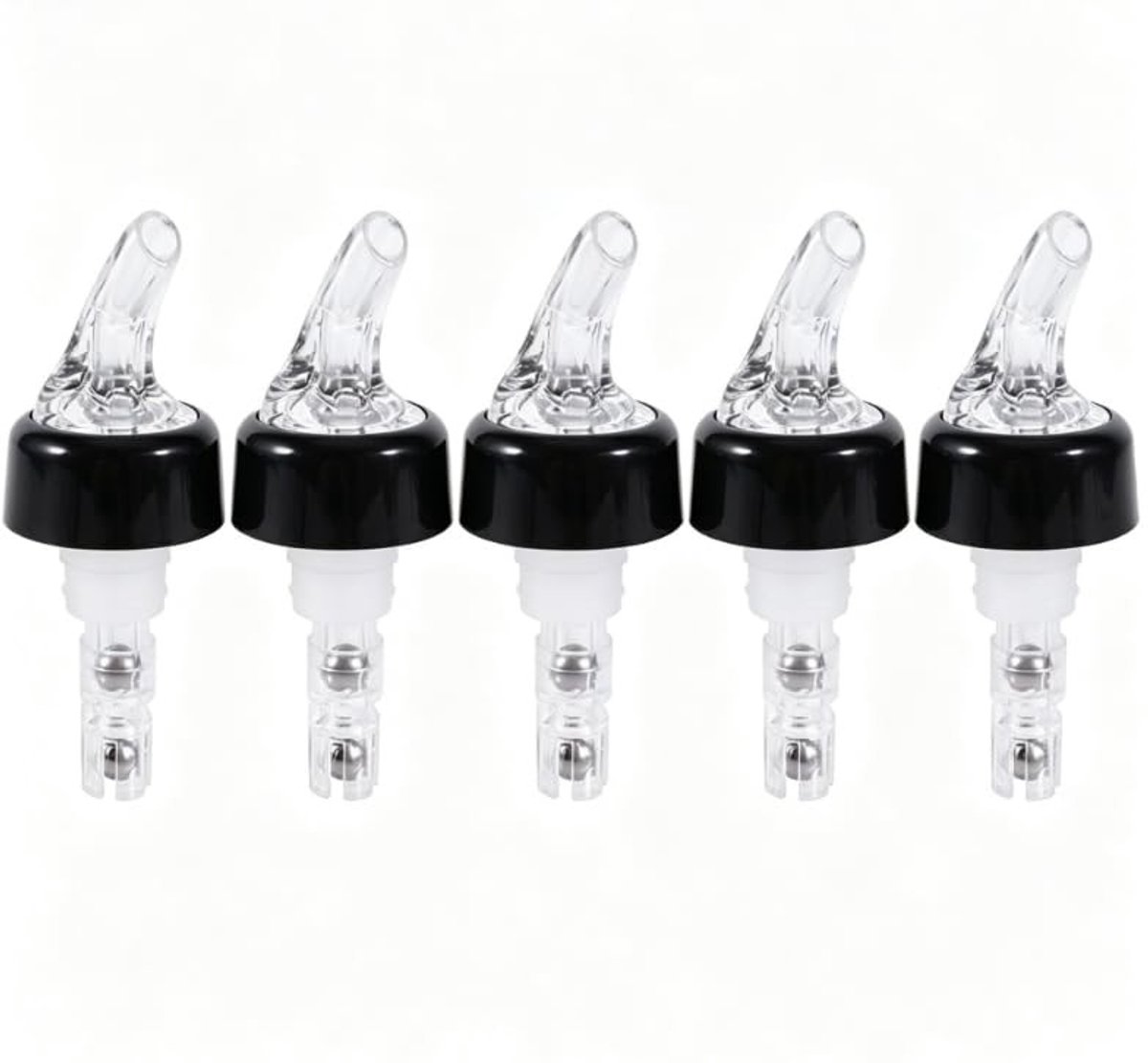 Dailygoods- Gietstopper - 40 ml - Plastic - Flessenschenker - Antilek - Gemakkelijk in gebruik - Transparant