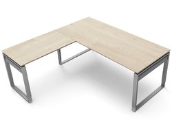 Hoekbureau Workspace 180cm blank hoogte verstelbaar